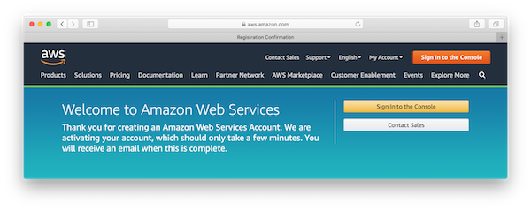 AWS account - Welcome to Amazon Web Services