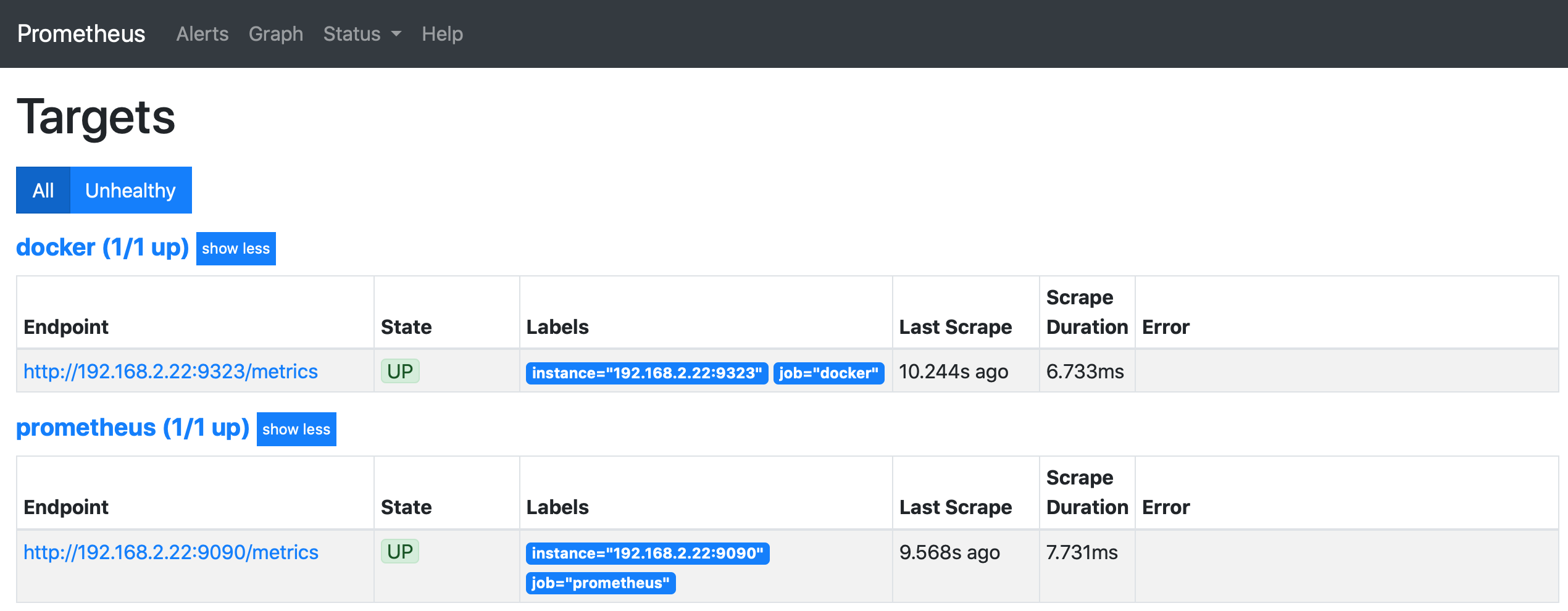 Prometheus - Targets