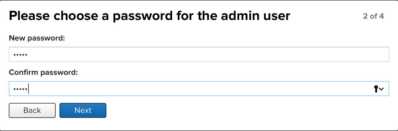 Nexus wizard - Please choose a password for the admin user
